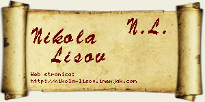 Nikola Lisov vizit kartica